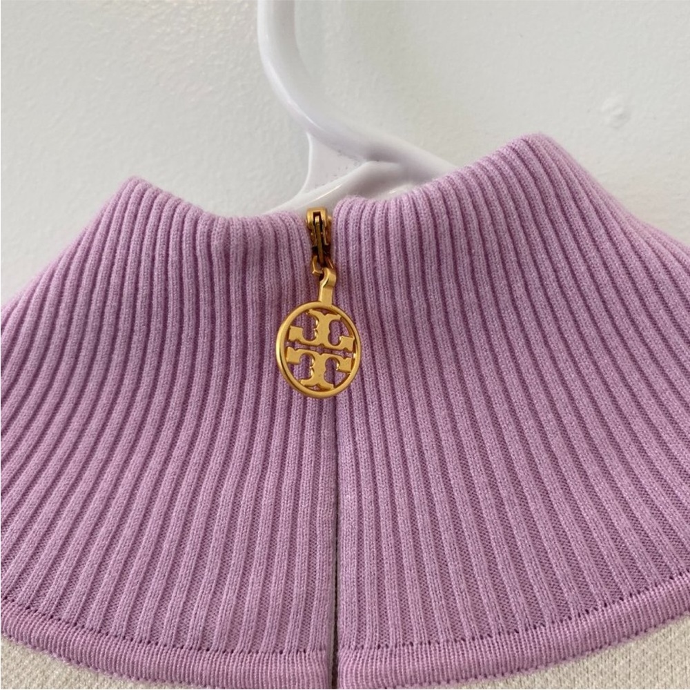 NWT Tory Burch Color-Block Turtleneck XL - Picture 8 of 10